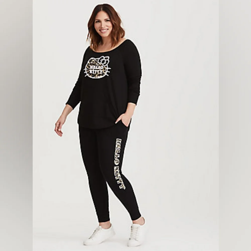 Torrid Hello Kitty black leopard icon sweatshirt - Picture 3 of 5